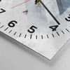 Wanduhr - Quadrat - Glasuhr - Blau Weiß Figuren - 40x40cm - Produktbild-Vorschau 5