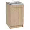 Stamar | Armoire de cuisine, avec évier, chêne Sonoma, 50 Voir les images du produit 5