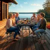 tectake® Bierzeltgarnitur Vani klappbar mit Tragegriffen Produktbild-Vorschau 9