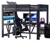 Letto a soppalco gaming 90x200 cm con scrivania, Anteprima dell’immagine prodotto 5