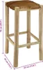vidaXL Barhocker Ziegenleder und Teak Massivholz Produktbild-Vorschau 6