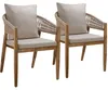 tectake® Gartenstuhl 2er-Set 59x58x77cm massives Produktbild-Vorschau 1