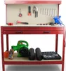 Bituxx Werktisch mit Lochwand und Schublade, Rot, MS-17726 Produktbild-Vorschau 2
