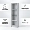 SELO Bibliothèque moderne 50 x 31 x 148 cm – Gris cendré – Voir les images du produit 4