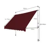 A diagram showing the dimensions of a burgundy awning. Anteprima dell’immagine prodotto