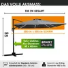 BRAST Alu Sonnenschirm Ampelschirm | 3x3m rechteckig |  Produktbild-Vorschau 3