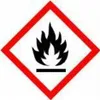 A hazard symbol indicating flammability. Produktbild-Vorschau