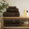 vidaXL 6-delige premium handdoekenset SOLUND, bruin, 600 Productafbeelding-voorbeeld 2
