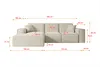 ALTDECOR Ecksofa in L-Form SERRA-L - 266x169x80 cm Beige - Produktbild-Vorschau 6