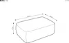 FURNLUX Hocker Bouli Beige Und Schwarz 100cm / Hauptfarbe: Produktbild-Vorschau 3