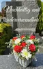 Künstliches Grabgesteck Friedhofsblumen im Holz Topf mit Produktbild-Vorschau 4
