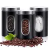 3er Set Kaffeedosen aus Edelstahl – luftdichte Vorratsdosen Produktbild-Vorschau 1