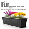 BigDean 4 Stück Paletten Blumenkästen Einsatz in Anthrazit Produktbild-Vorschau 3