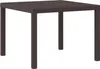 vidaXL Tavolo da giardino marrone 100 x 100 x 73 cm in poly Anteprima dell’immagine prodotto 2