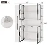 Merax 2-in-1 LED-Glastürvitrine mit Ausziehbaren Regalen, Produktbild-Vorschau 4