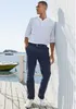 H.I.S. Langarmshirt - Henleyshirt langarm weiß Größe M Produktbild-Vorschau 2