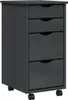 vidaXL Armadio a rotelle con cassetti MOSS Grey in legno di Anteprima dell’immagine prodotto 2