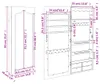 vidaXL Nástenná šperkovnica so zrkadlom biela 37,5x10x90 cm Náhľad obrázku produktu 8