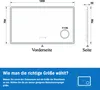 Badspigel mit Steckdose 120×70cm Uhr LED Schminkspiegel Produktbild-Vorschau 6