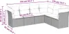 vidaXL 6-tlg. Garten-Sofagarnitur mit Kissen Braun Poly Produktbild-Vorschau 4