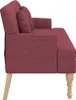 vidaXL Lavica s vankúšom vínová červená 113x64,5x75,5 cm Náhľad obrázku produktu 4