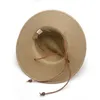 Damen Sonnenhut Khaki– Geflochtener Strandhut – Strohhut Produktbild-Vorschau 2