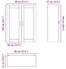 Armoire murale en verre vidaXL LUCCA, gris béton, 80 x 31 x Voir les images du produit 7