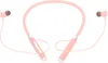 A pair of pink neckband earphones on a white background. Náhled obrázku produktu