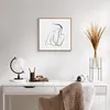 Gerahmtes Poster - Rahmen in heller Eiche - Frau Linien Produktbild-Vorschau 6