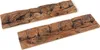 Two driftwood coat racks with black hooks are displayed diagonally on a white background. Produktbild-Vorschau