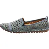 Gemini Damen Slipper Leder Mokassin floral Blumen Cutouts Produktbild-Vorschau 17