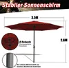 Fiqops 3.5m Parasol de jardin imperméable Parasol de Voir les images du produit 2