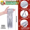 6000 Stränge Weihnachtsbaum Lametta, 50 cm Glitzer Lametta Produktbild-Vorschau 2