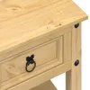 A close-up view of a wooden drawer with a black ring pull handle. Voir les images du produit