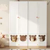 MODFU Kinderkleiderschrank mit Katzenbett,Flurgarderobe mit Produktbild-Vorschau 4