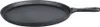 A black cast iron griddle pan is shown from a slightly elevated side angle against a white background. Produktbild-Vorschau