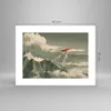 Poster - Poster ohne Rahmen - Rot Flugzeug Berge - 40x30 cm Produktbild-Vorschau 4