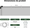 Wiltec Bâche de camion 4 x 3m 120g/m² vert/gris PE Œillets Voir les images du produit 3