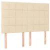 vidaXL Testiere 4 pezzi Tessuto Crema 72x5x78/88 cm Anteprima dell’immagine prodotto 1