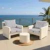 Coussins pour salon de jardin déhoussable 60x60cm - Rayure Voir les images du produit 2