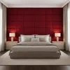 Komvortowy | Polsterpaneel | Wandkissen Velours Rot 60x40 Produktbild-Vorschau 2