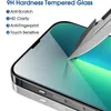 A close-up of a smartphone screen protector being applied, with text highlighting its features. Produktbild-Vorschau
