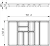 ORGA-BOX III Besteckeinsätze Tiefe 473 mm, Höhe 50,5 mm Produktbild-Vorschau 6