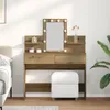 vidaXL Schminktisch Artisan-Eiche 100 x 40 x 130 cm Produktbild-Vorschau 2