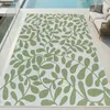 Outdoor Teppich Grün Weiß mit Blättermuster für Balkon Produktbild-Vorschau 1