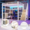 Flieks Etagenbett 140x200cm mit Led, Hochbett Jugendbett Produktbild-Vorschau 7