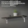 A shelf with a plant and a pot on it, mounted on a textured gray wall. Produktbild-Vorschau