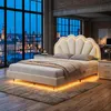 ProximaX Doppelbett 140x200 cm mit Muschelkopfteil, Samt Produktbild-Vorschau 1