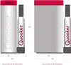 Diagrams showing the dimensions of two Quooker CO2 cylinders, one labeled 'CO-Zylinder an der Seitenwand' and the other 'CO-Zylinder an der Vorderseite'. Produktbild-Vorschau