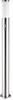 A tall, cylindrical outdoor lamp made of brushed stainless steel with a white top. Produktbild-Vorschau